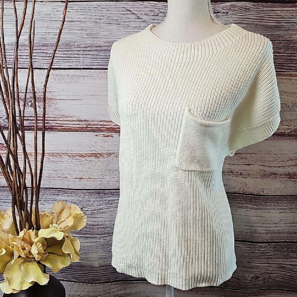 NEW UGERLOV WAFFLE KNIT SLEEVELESS OVERSIZED BOXY PULLOVER SWEATER
